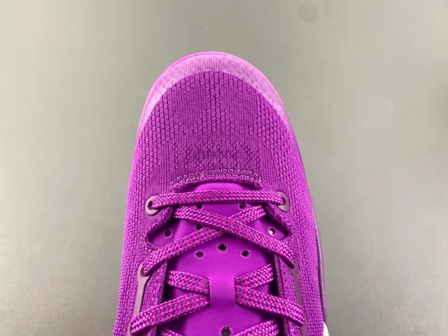 Nike बैंगनी सफेद बुनाई ऊपरी निम्न-कट सिल्हूट बास्केटबॉल जूते 5
