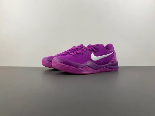 Nike बैंगनी सफेद बुनाई ऊपरी निम्न-कट सिल्हूट बास्केटबॉल जूते 11