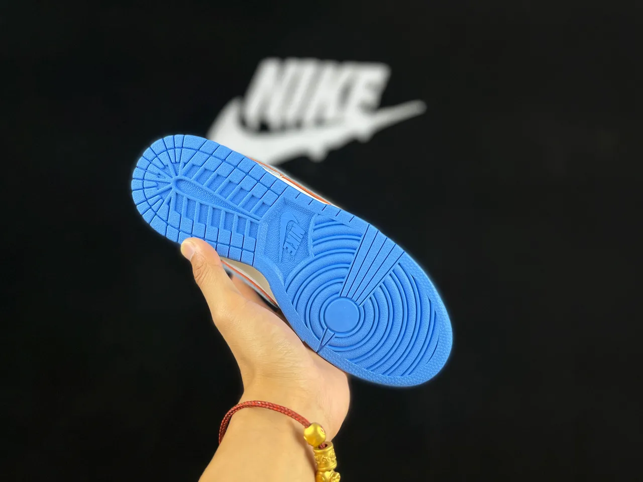 Nike SB Dunk Low Azul Claro Laranja Tênis de Skateboard 4