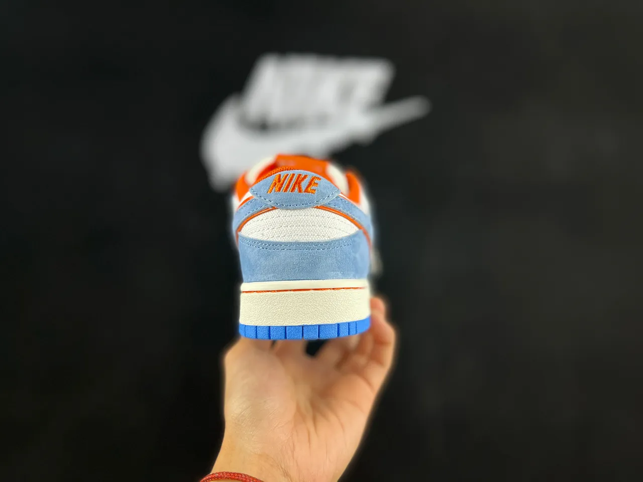 Nike SB Dunk Low Azul Claro Laranja Tênis de Skateboard 7