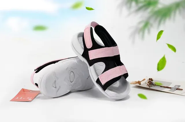 Nike Sunray Adjust Pink Orange Adjustable Strap Molded Sole Casual Sandals 16