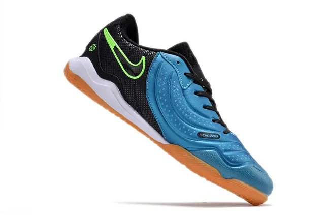 Nike Tiempo काला नीला लो-टॉप मेश एंड सिंथेटिक ऊपरी इनडोर फुटबॉल जूते 2