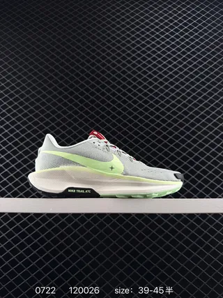 Nike Trail ATC Light Gray and Lime Green Running Shoes 2