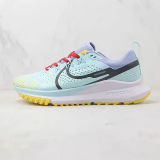 Nike Trail Bleu Jaune Respirant Maille Ingénierée Multidirectionnelle Semelle à Crampons Chaussures de Running