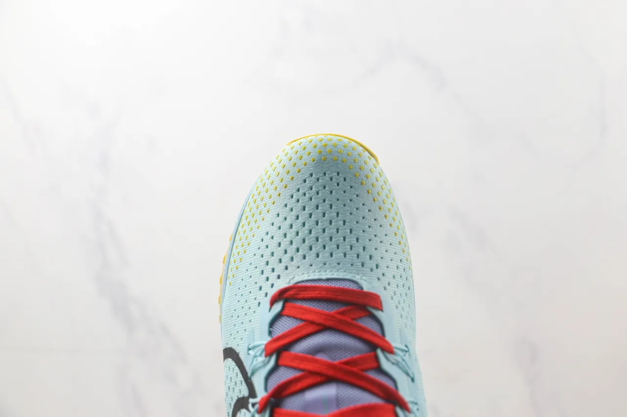 Nike Trail Blue Yellow Breathable Engineered Mesh Multi-Directional Lugged Outsole Running Shoes 6