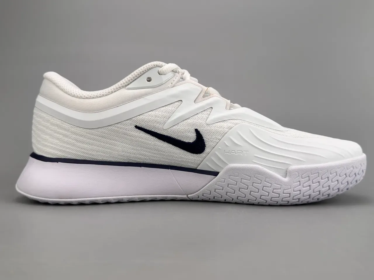 Nike Vapor White Navy Engineered Mesh Upper Swoosh Overlay Lifestyle Sneakers 10