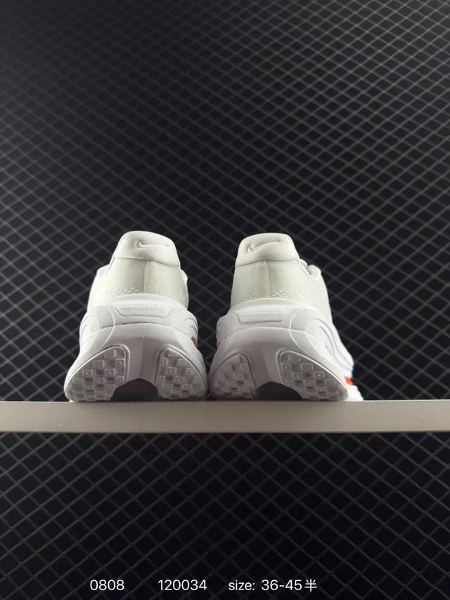 Nike VOMERO PREMIUM White Orange Knit Upper Dual Air Zoom Running Shoes 3