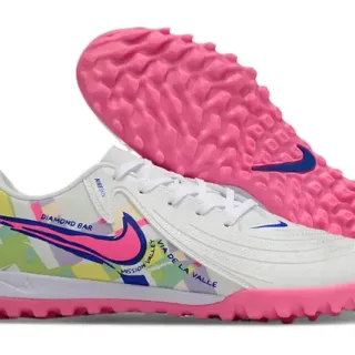 Nike White Pink Low-Top Synthetic Upper Sneakers