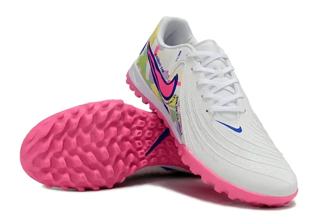 Nike Tênis Baixos Brancos e Rosas com Upper Sintético 4