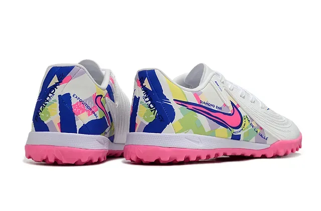 Nike Tênis Baixos Brancos e Rosas com Upper Sintético 5