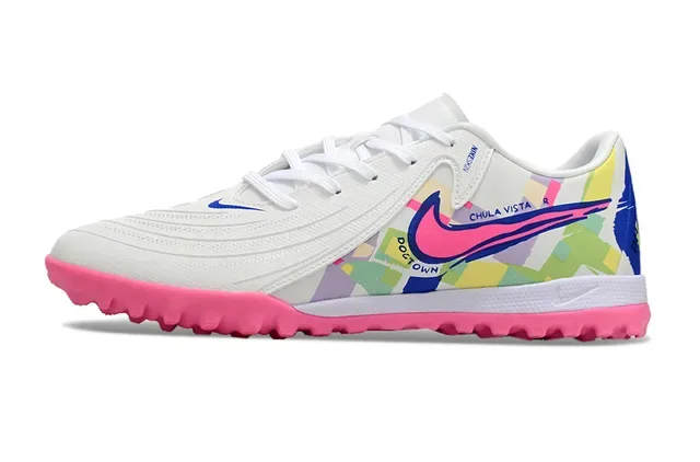 Nike Tênis Baixos Brancos e Rosas com Upper Sintético 7