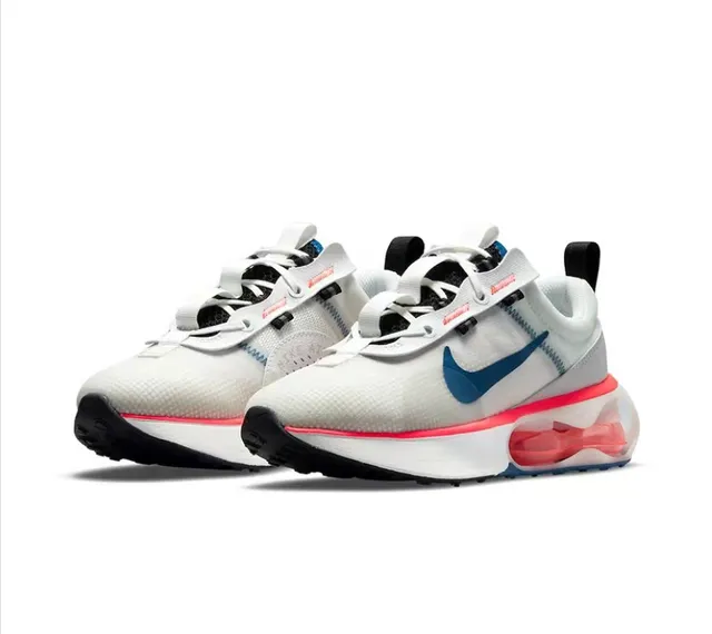 Nike White Red Mesh And Synthetic Upper Zippered Tongue Strap Lifestyle Sneakers 2