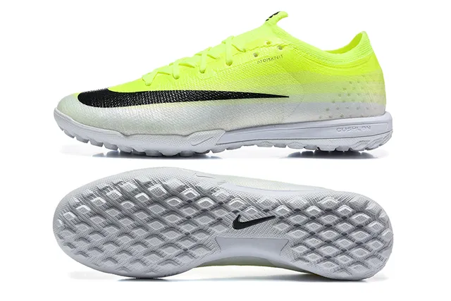 Nike Yellow Black Knit Gradient Upper Swoosh Stripe Turf Soccer Shoes 9