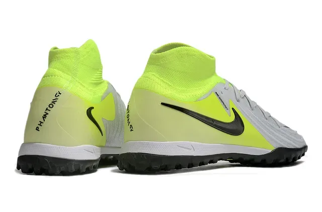 Nike أصفر أبيض High-Top Sock-Fit Collar أعلى علوي صناعي مظعوم Turf أحذية كرة القدم 5