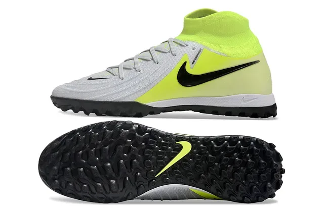 Nike أصفر أبيض High-Top Sock-Fit Collar أعلى علوي صناعي مظعوم Turf أحذية كرة القدم 6
