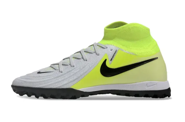 Nike أصفر أبيض High-Top Sock-Fit Collar أعلى علوي صناعي مظعوم Turf أحذية كرة القدم 7