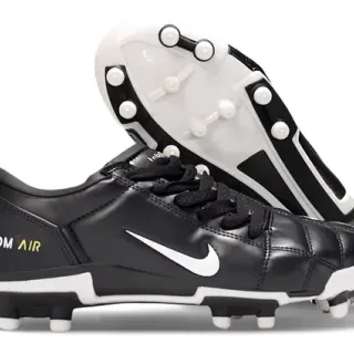 Nike Zoom Air Preto e Branco Sapatos de Futebol para gramado firme