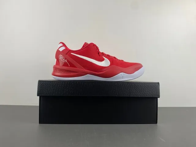 Nike Zoom Kobe 8 Red White Basketball Shoes 16