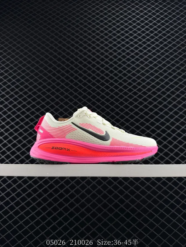 Nike ZoomX Beige and Pink Engineered Mesh Running Shoes 6