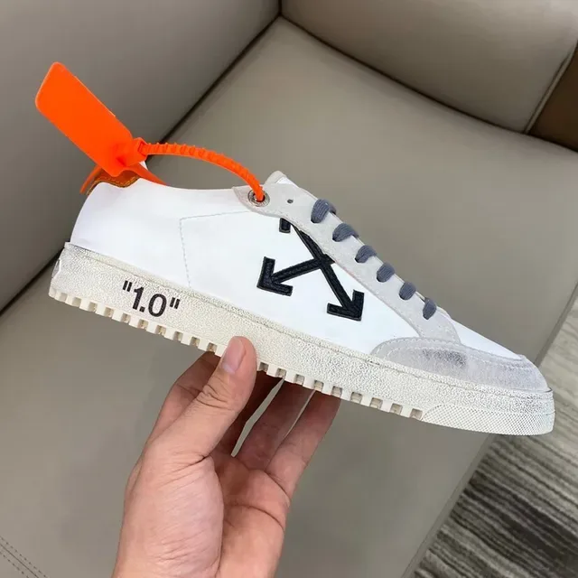 Off-White Black Industrial Design Distressed Cupsole Lifestyle Sneakers 5