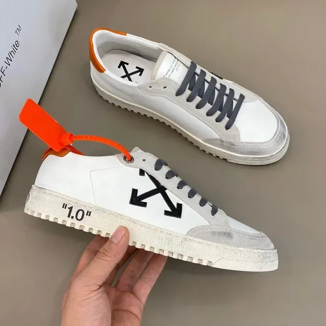 Off-White Black Industrial Design Distressed Cupsole Lifestyle Sneakers 6