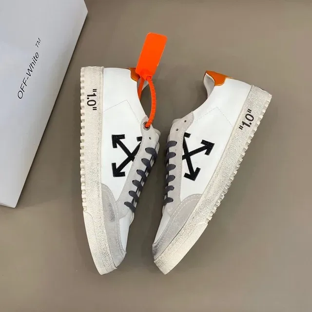 Off-White Black Industrial Design Distressed Cupsole Lifestyle Sneakers 7