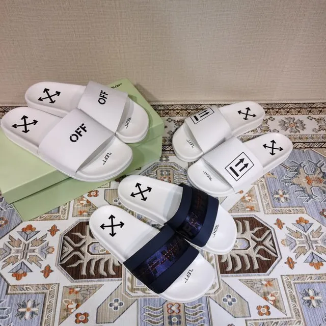 Off-White Black Minimalist Slide-Style Slippers 4