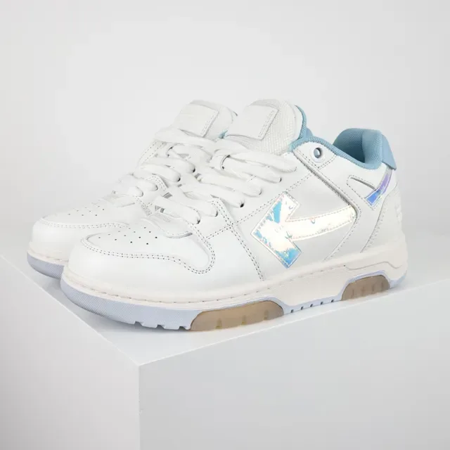 Off-White Blue Deconstructed Holographic Arrow Lifestyle Sneakers 2