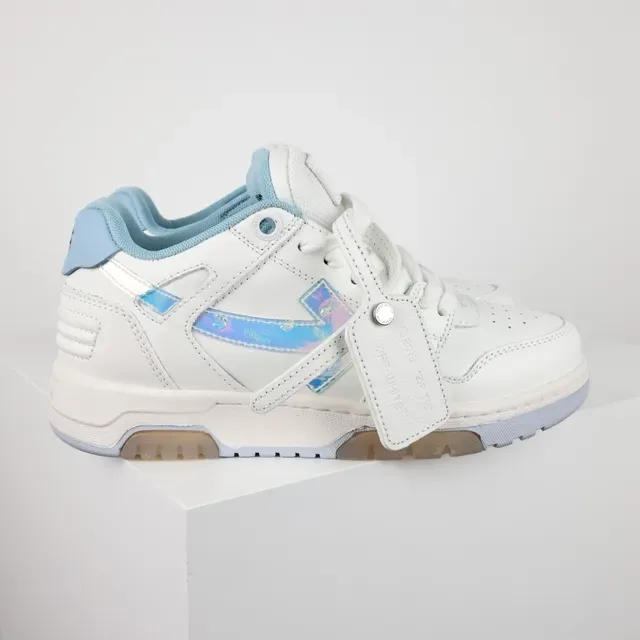 Off-White Blue Deconstructed Holographic Arrow Lifestyle Sneakers 3