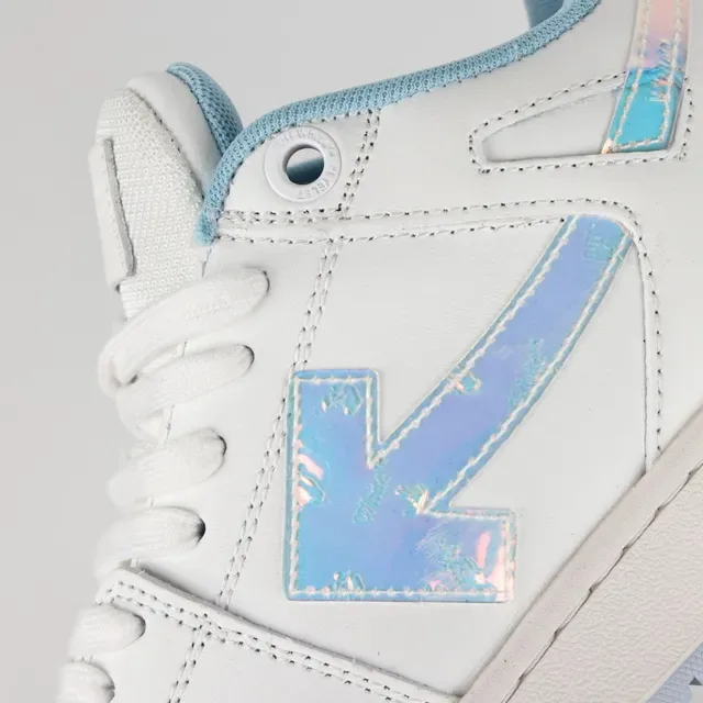 Off-White Blue Deconstructed Holographic Arrow Lifestyle Sneakers 6