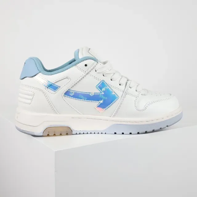 Off-White Blue Deconstructed Holographic Arrow Lifestyle Sneakers 7