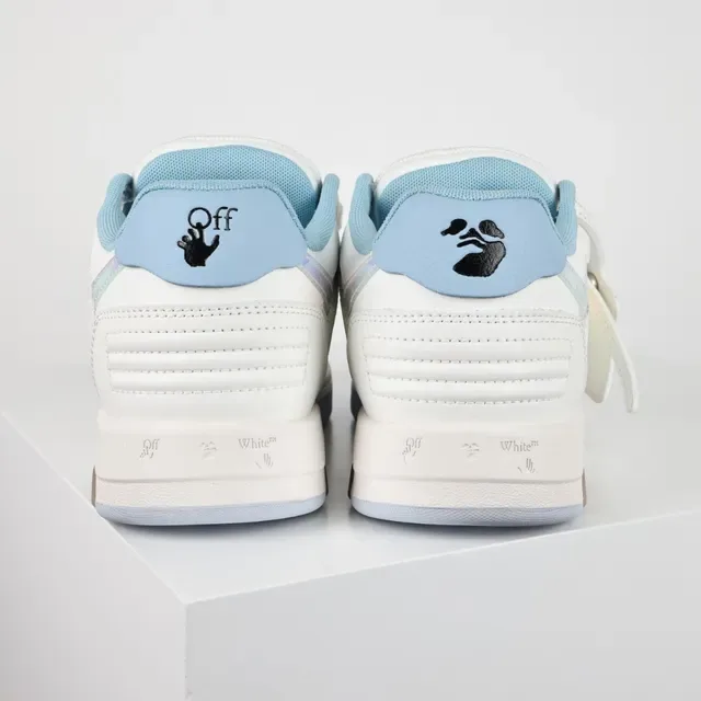 Off-White Blue Deconstructed Holographic Arrow Lifestyle Sneakers 8