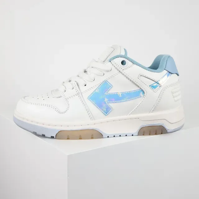 Off-White Blue Deconstructed Holographic Arrow Lifestyle Sneakers 9