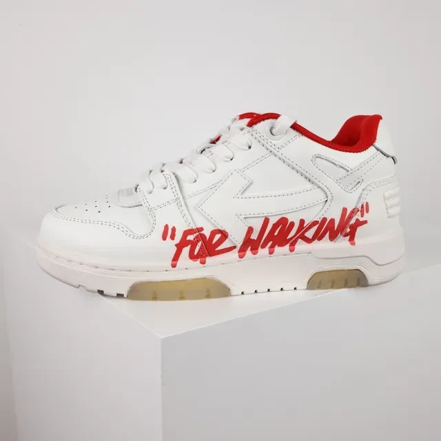 Off-White 'FOR WALKING' 白红生活方式运动鞋 9