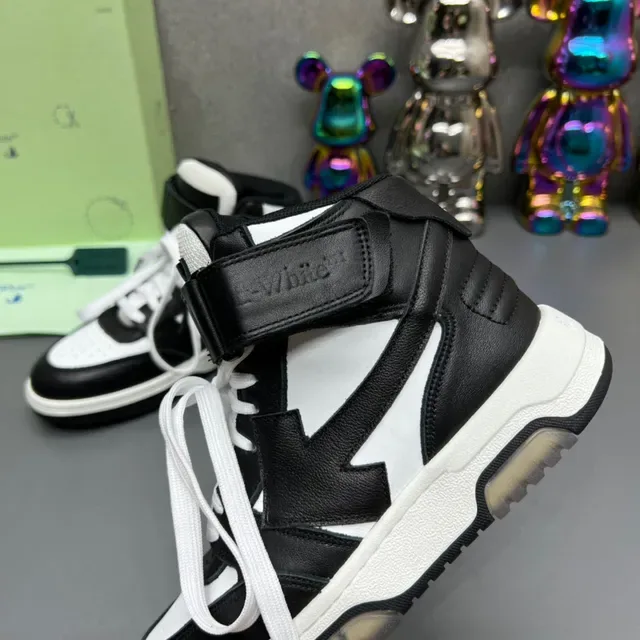 Off-White Industrial Black High-Top Strap Lifestyle Sneakers 5