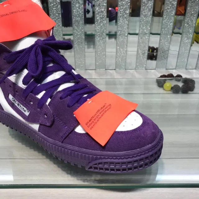 Off-White Zapatillas Lifestyle de Estilo Industrial en Morado y Blanco de Alto 6