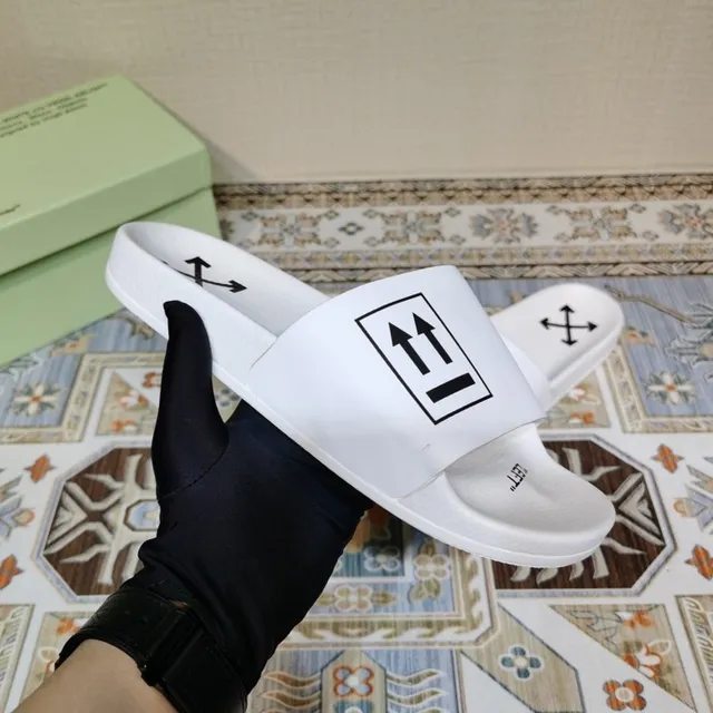 Off-White Slide White Industrial Graphic Slippers 2