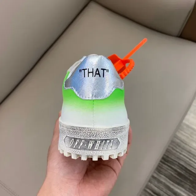 Off-White The Ten 1.0 白霓虹绿渐变生活方式运动鞋 2