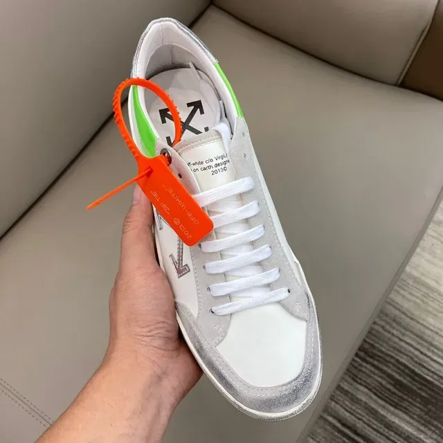 Off-White The Ten 1.0 白霓虹绿渐变生活方式运动鞋 4