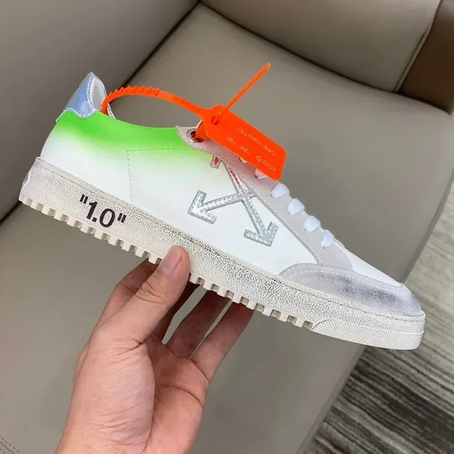 Off-White The Ten 1.0 白霓虹绿渐变生活方式运动鞋 5