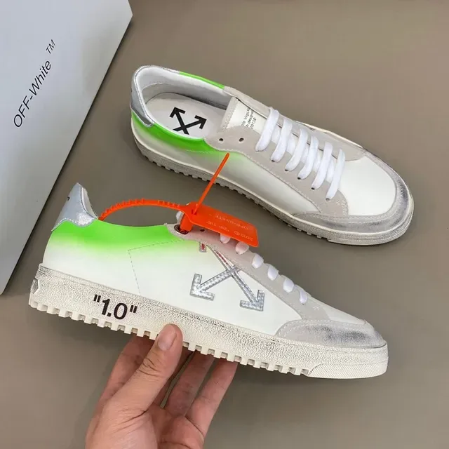 Off-White The Ten 1.0 白霓虹绿渐变生活方式运动鞋 6