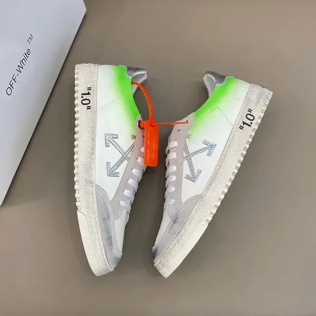 Off-White The Ten 1.0 白霓虹绿渐变生活方式运动鞋 7