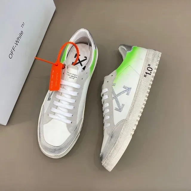 Off-White The Ten 1.0 白霓虹绿渐变生活方式运动鞋 8