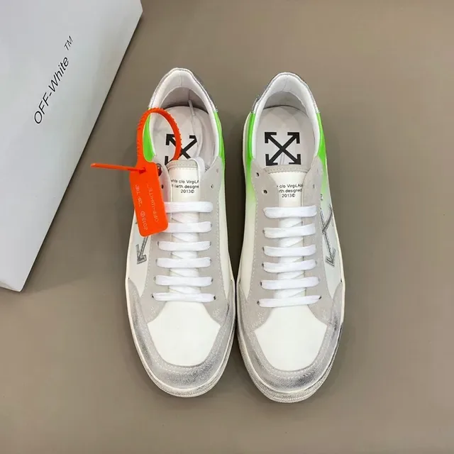 Off-White The Ten 1.0 白霓虹绿渐变生活方式运动鞋 9
