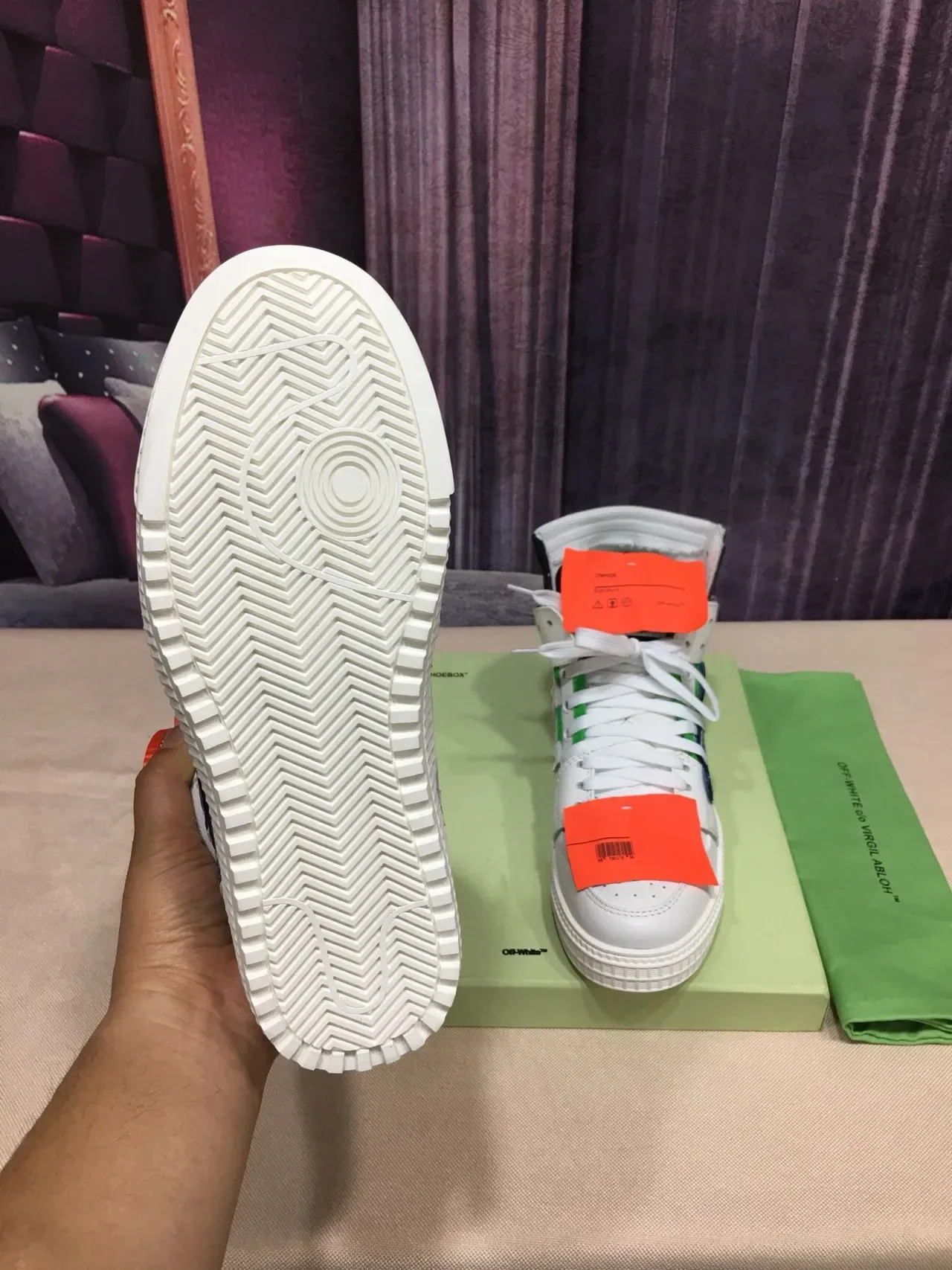 Off-White The Ten সাদা নীল কালো সবুজ কমলা লাইফস্টাইল স্নিকার 2
