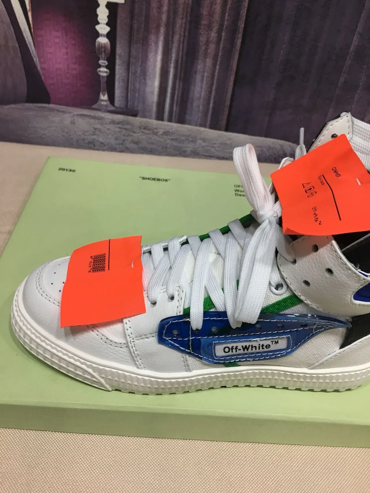 Off-White The Ten সাদা নীল কালো সবুজ কমলা লাইফস্টাইল স্নিকার 5