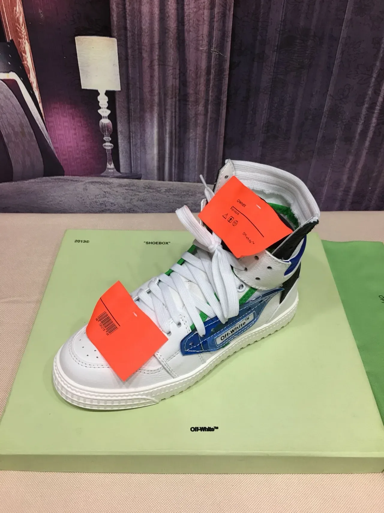 Off-White The Ten সাদা নীল কালো সবুজ কমলা লাইফস্টাইল স্নিকার 7