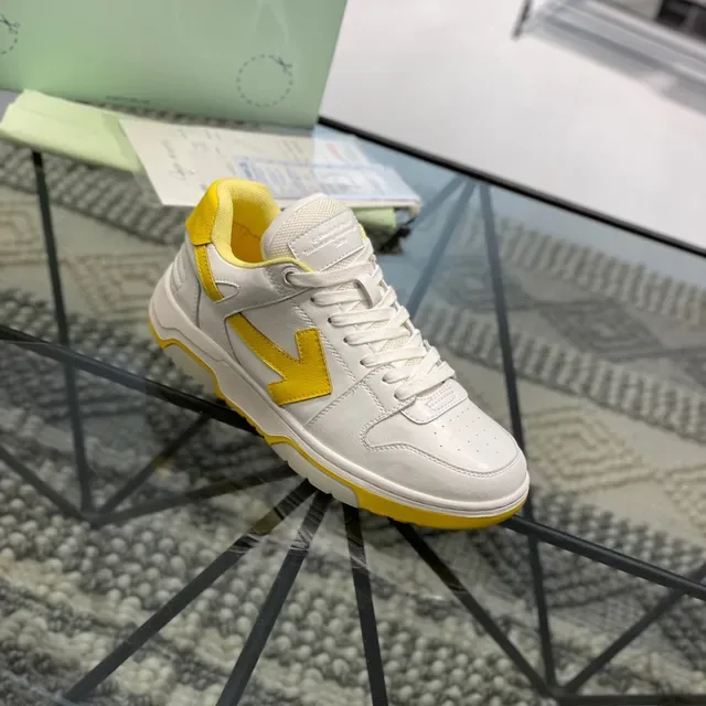 Off-White أصفر لوتوب سهم-لوجو أسلوب حياة أحذية رياضية 4