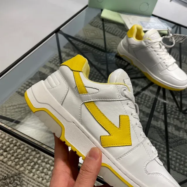 Off-White أصفر لوتوب سهم-لوجو أسلوب حياة أحذية رياضية 5