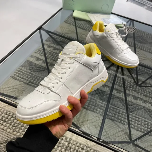 Off-White أصفر لوتوب سهم-لوجو أسلوب حياة أحذية رياضية 6